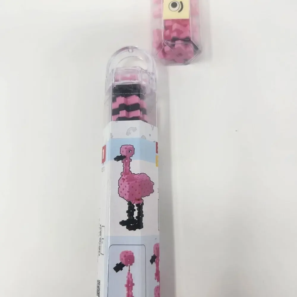 Flamingo Pink & Black Hashtag Building Blocks 4